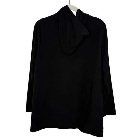 J. Jill PureJill Black Hooded Lightweight Zip-Up Jacket, XL - Picture 2 of 9